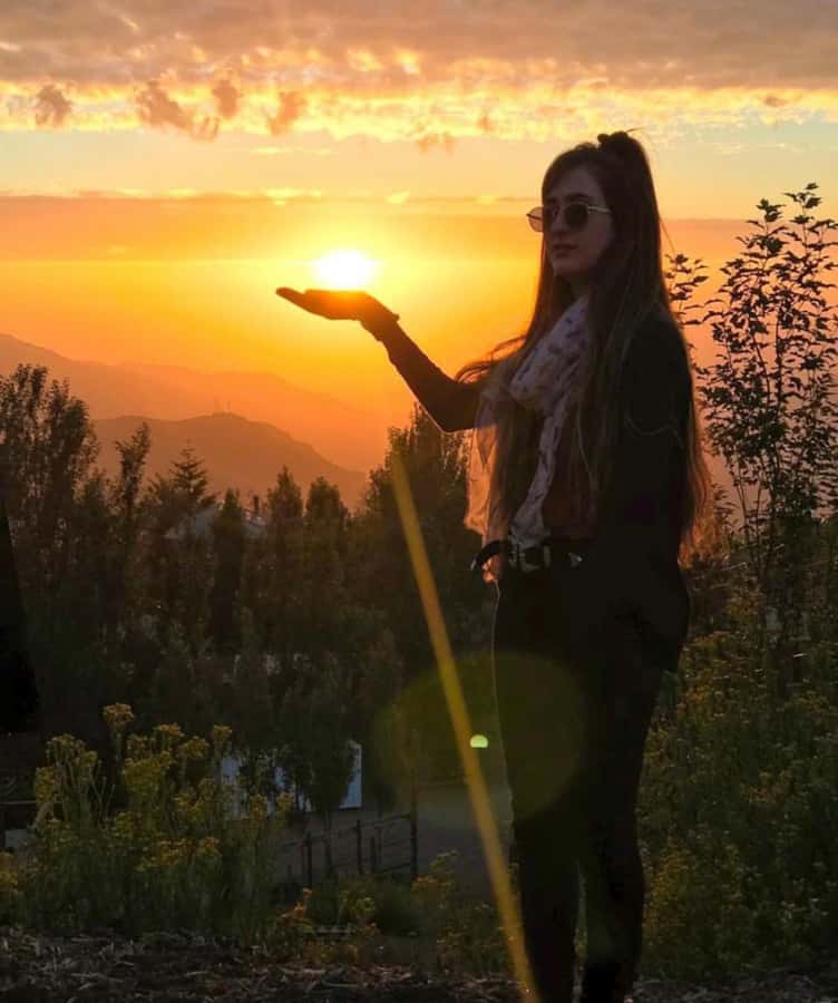 Andes sunset - Cordillera Andes panoramic with picnic - From Santiago to the first mountain curves