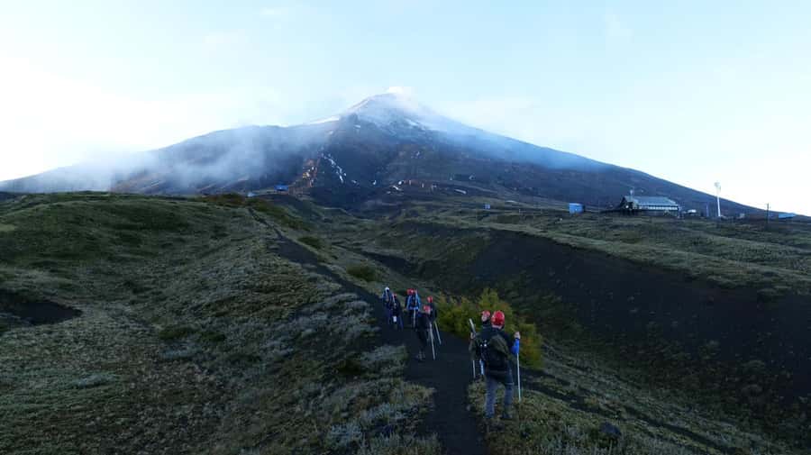 Ascent to Villarrica volcano 2,847masl, from Pucón - A 15-Minute Safety Briefing Before the Climb