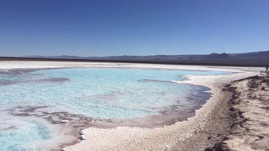 Baltinache Lagoons PM - Seven Baltinache lagoons in a desert setting