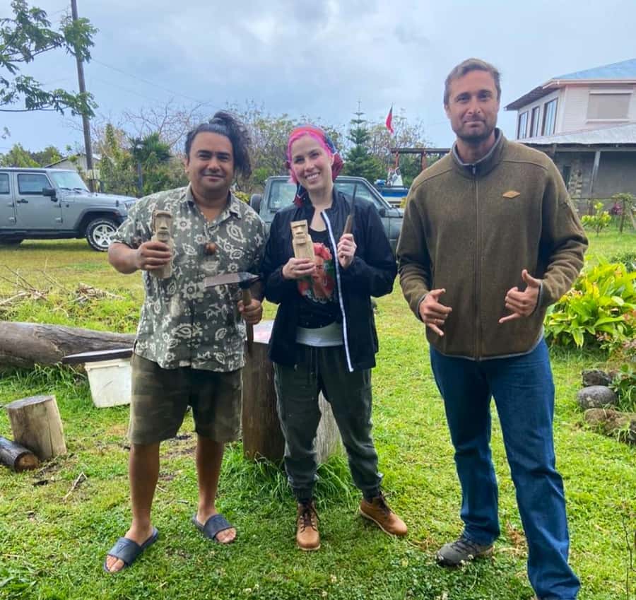 Easter Island: Demo of How to Carve a Moai statue - The opening demonstration and Rapa Nui context