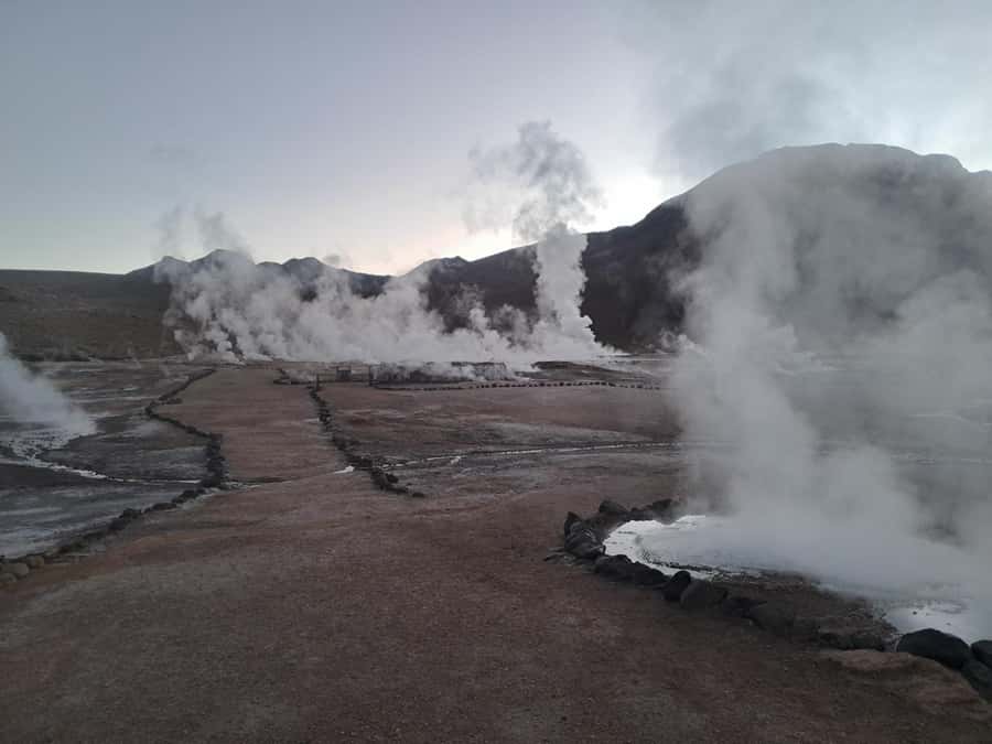From San Pedro de Atacama: Geysers del Tatio Half-Day Tour - Entering the geothermal field at El Tatio