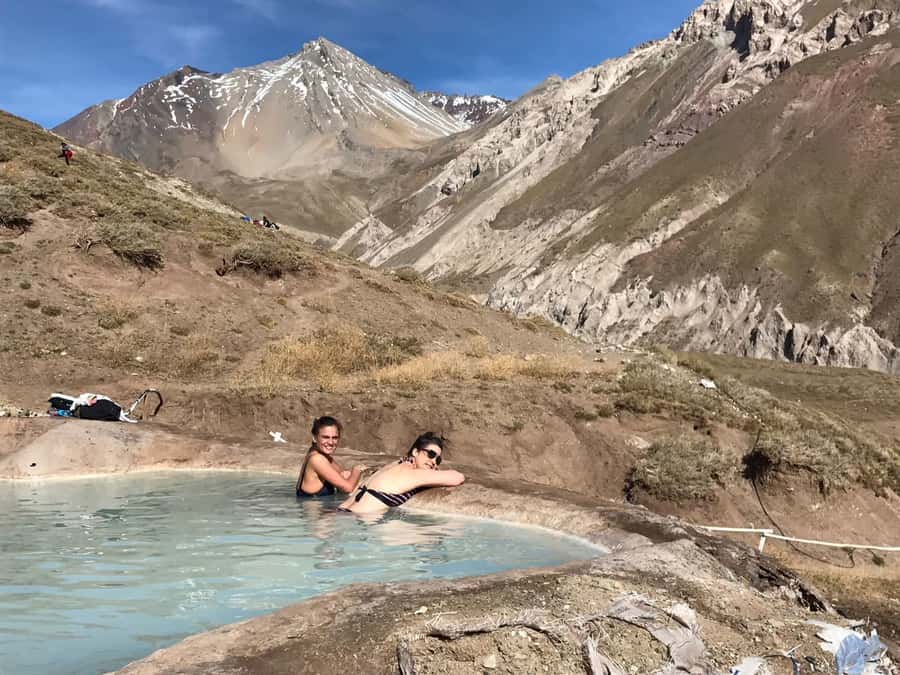 From Santiago: Maipo Canyon Volcano and Hot Spring Tour - What to pack for the mountain and pools