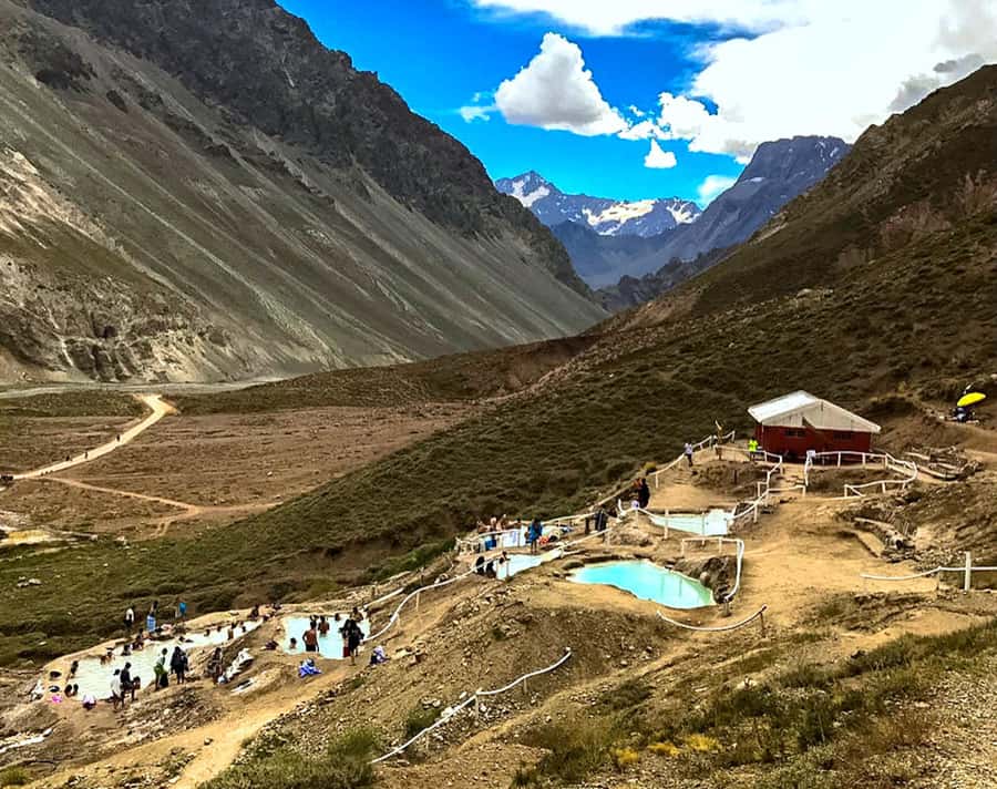 From Santiago: Maipo Canyon Volcano and Hot Spring Tour - Entering Cajón del Maipo by van