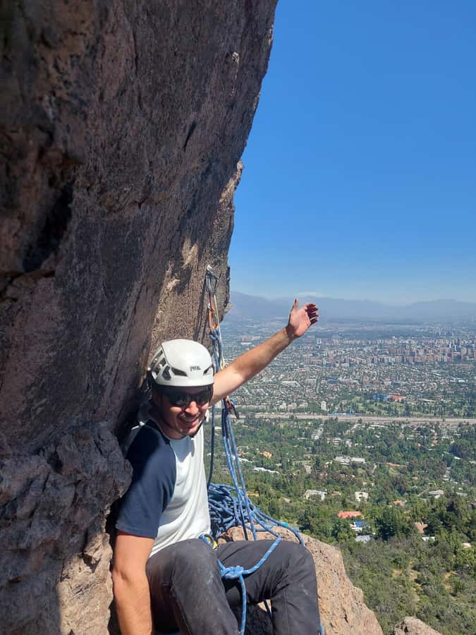 Full-Day Rock Climbing Adventure in the Andes near Santiago - The Andes views from a climber’s position