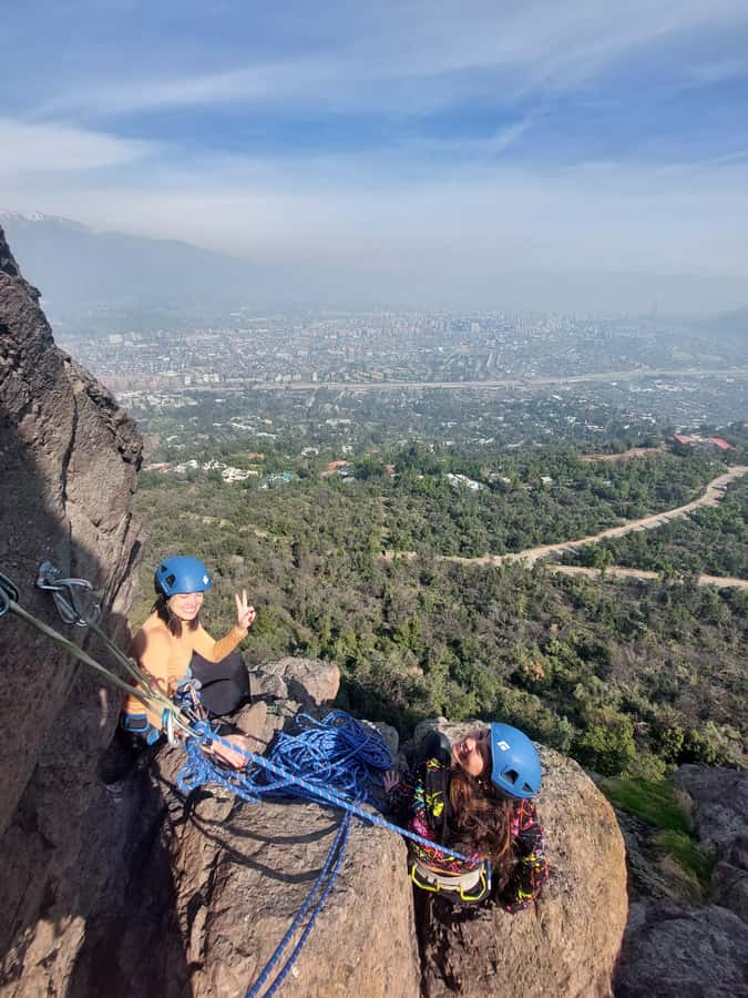 Full-Day Rock Climbing Adventure in the Andes near Santiago - Packed lunch with a mountain view