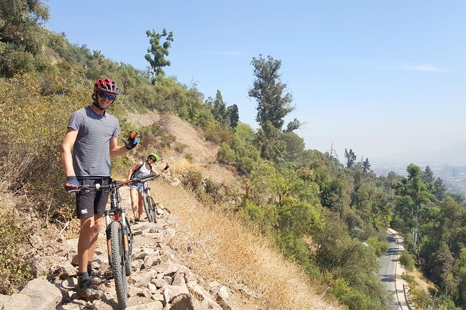 Private San Cristobal Hill Mountain Bike Tour - Leaving the hill toward Vitacura