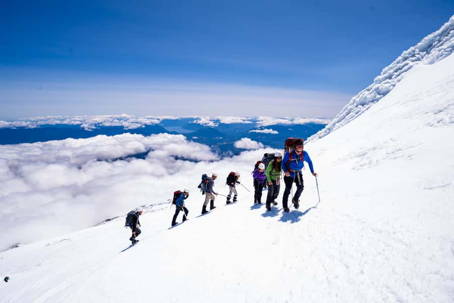 Pucón: Ascent to Villarrica Volcano - Crampons, ice axes, and the glacier section