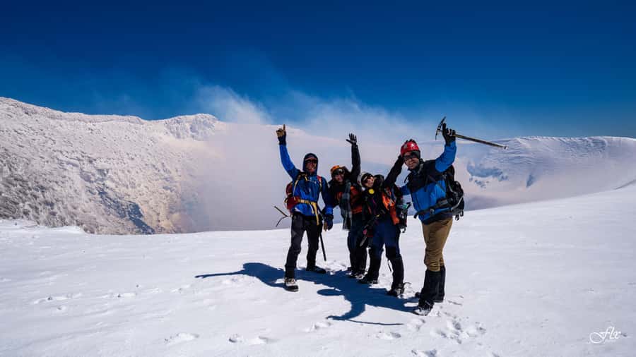 Pucón: Ascent to Villarrica Volcano - The snow-slide descent