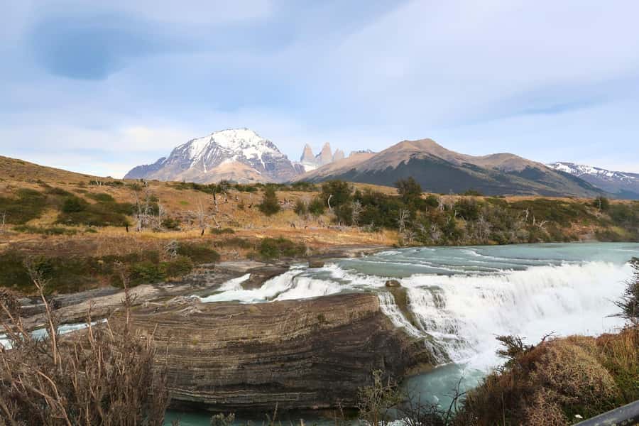 Puerto Natales: Full Day Torres del Paine + Milodon Cave - Salto Grande and the Paine mountain range