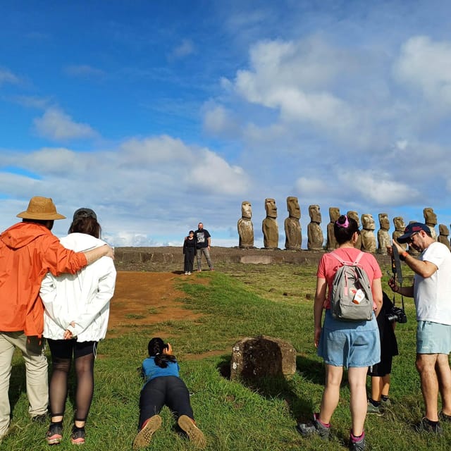Rapa Nui: 3 Excursions with Hotel Transfers - Ahu Tongariki: Fifteen moai in one powerful line
