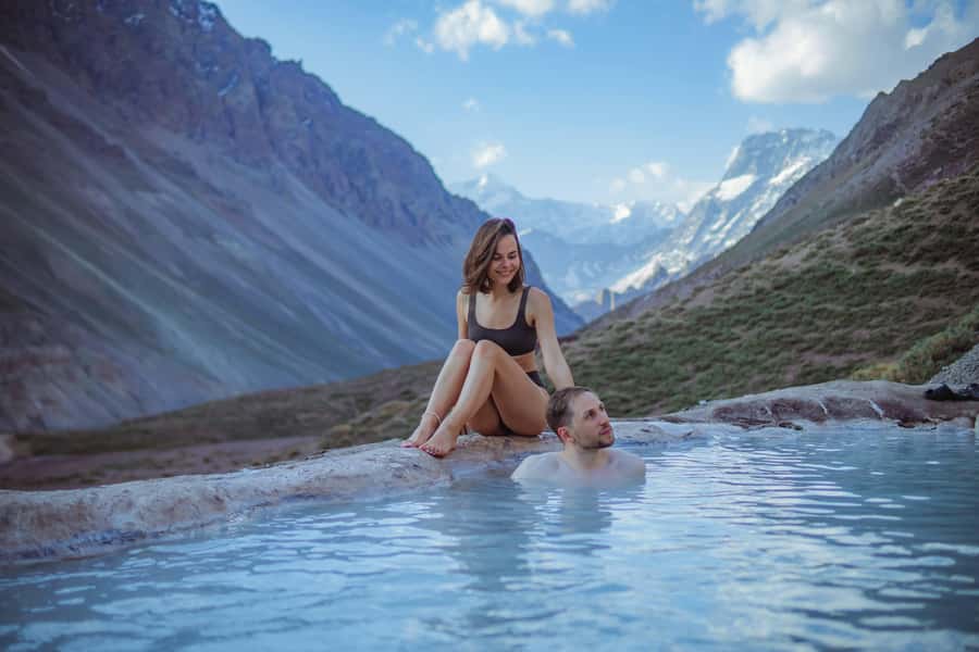 Santiago: Cajón del Maipo Hot Springs & Chilean Barbecue - Chocolate, river valley, and the Veil of the Bride