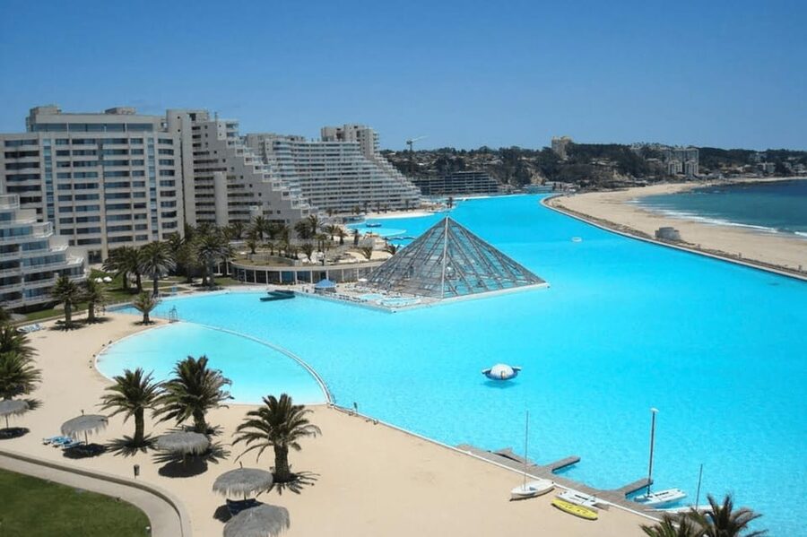 Santiago: Veramonte Vineyard, Isla Negra and Algarrobo, - San Alfonso del Mar and the world’s largest swimming pool